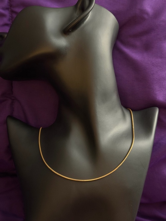 Jewelry - 14K Real Gold Classic Gold Omega Chain Necklace 18inc. - Women Jewelry 5.32grms